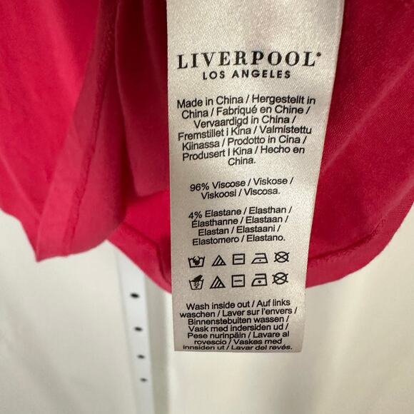 Liverpool LA Fuchsia Plaid Boyfriend Blazer and Fuchsia Shell 1X Academia Office - Picture 14 of 16